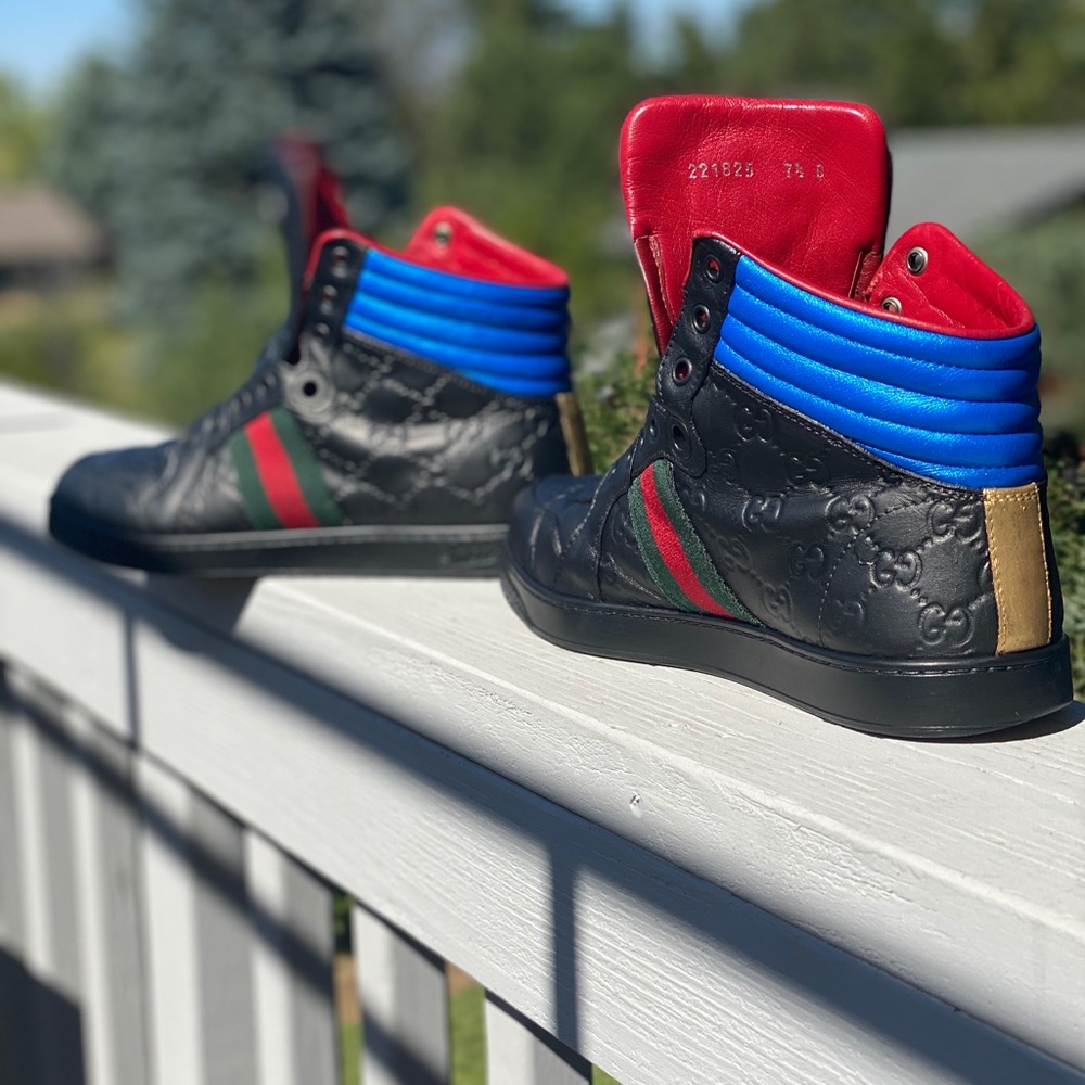 Authentic Gucci Guccismo Leather High Top